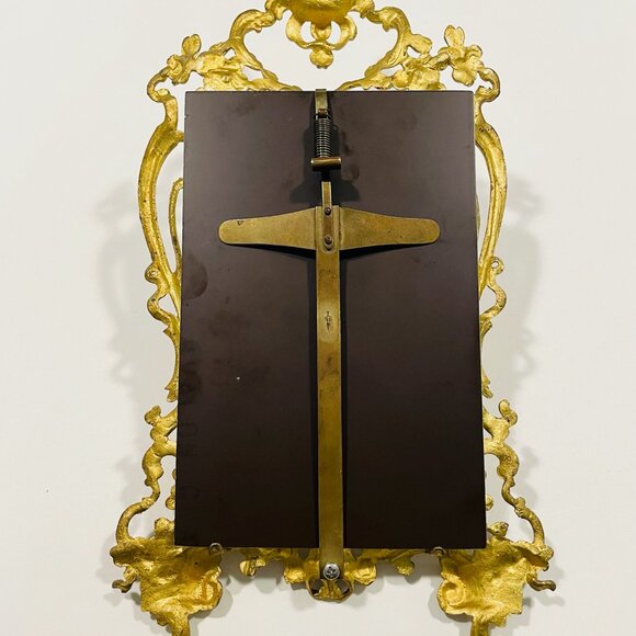 Rococo Style Gilded Brass Floral Decorated Ornate Mirror - Picture 5 of 12